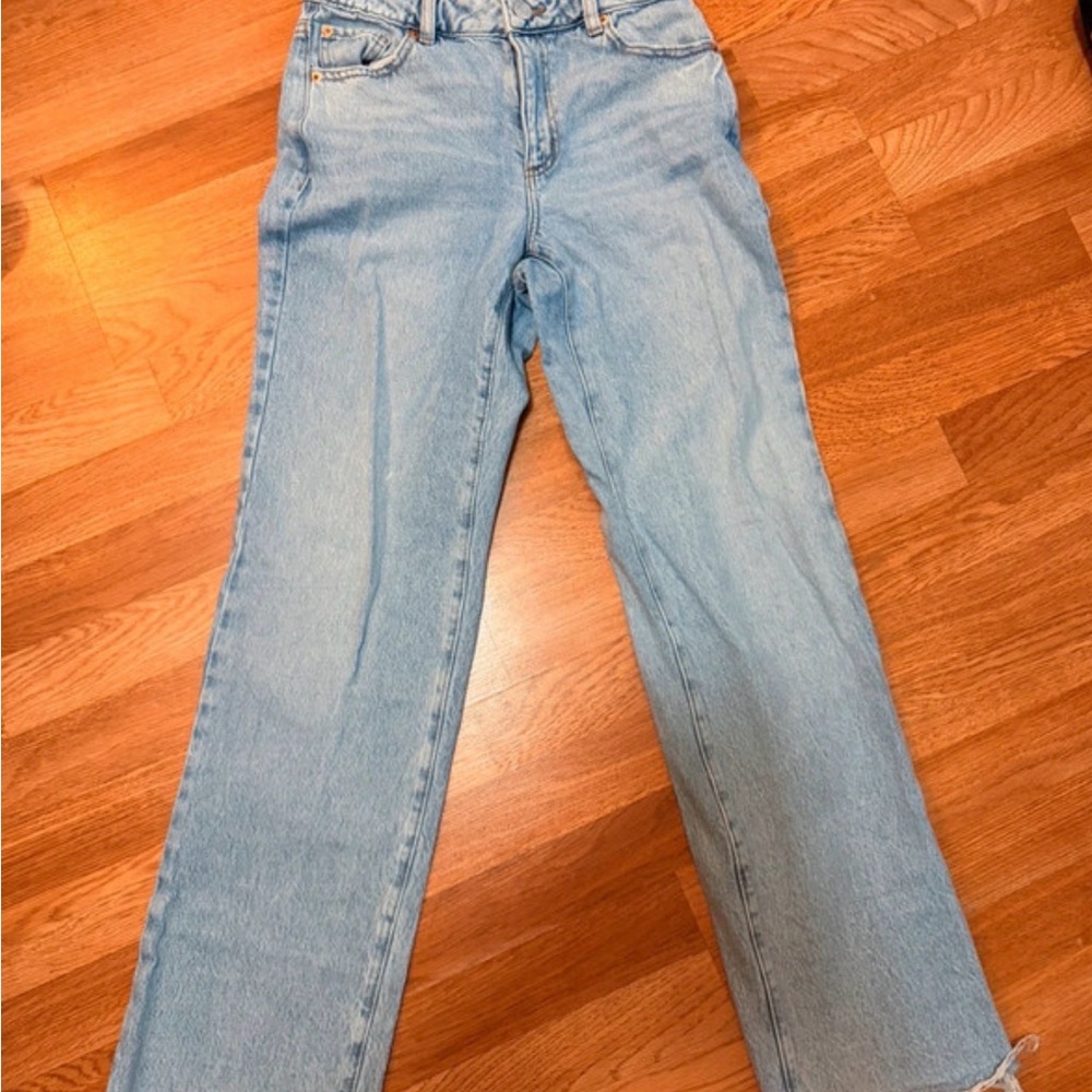 2 Garage Light Blue Straight Leg Jeans